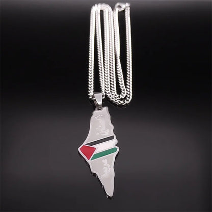 Unisex | Palestine National Flag Necklace