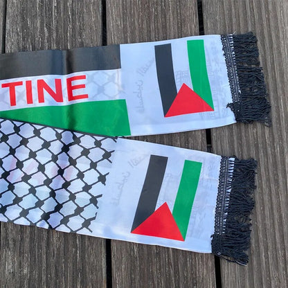 Satin Scarf - Palestine Flag & Print